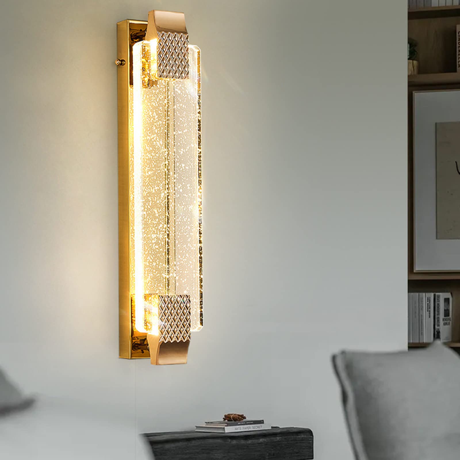Astra Modern Glass And Metal Wall Lamp For Living And Dining
