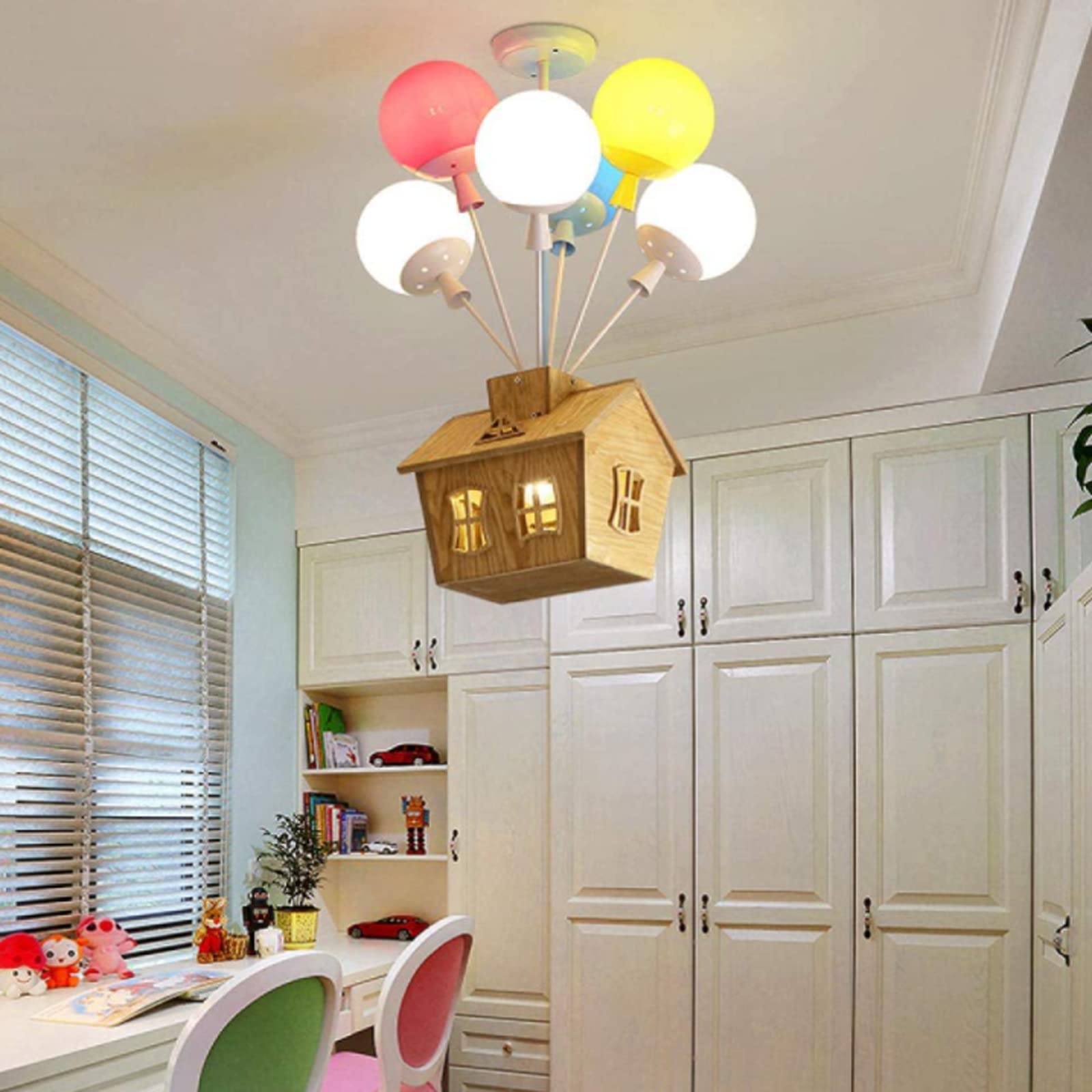 Aurora Wood And Metal Flush Mount Ceiling Light For Kids Room