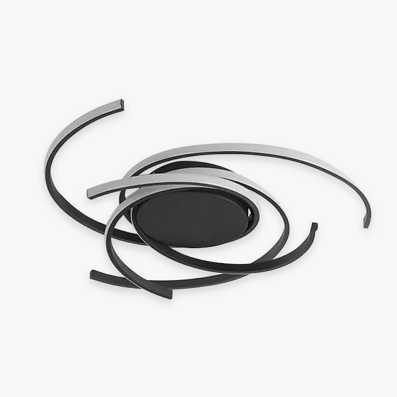Modern Arc Ceiling Light With Multi Arc Design In Black Or White – Oak ...