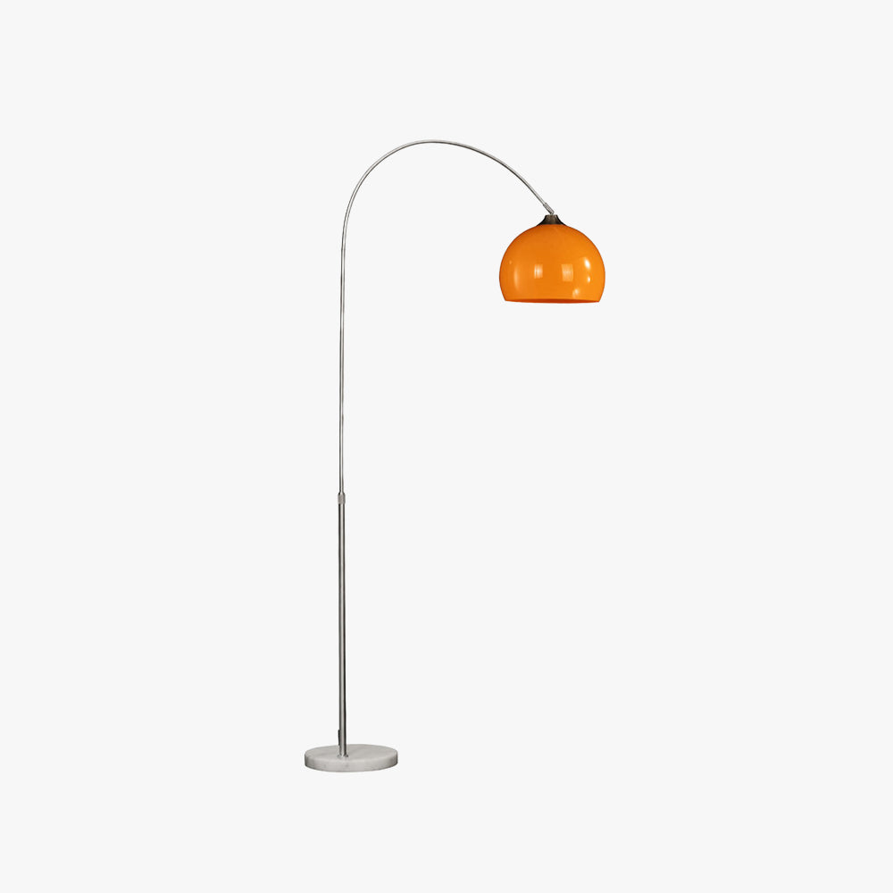 Arc Floor Lamp Tall Modern Orange And White