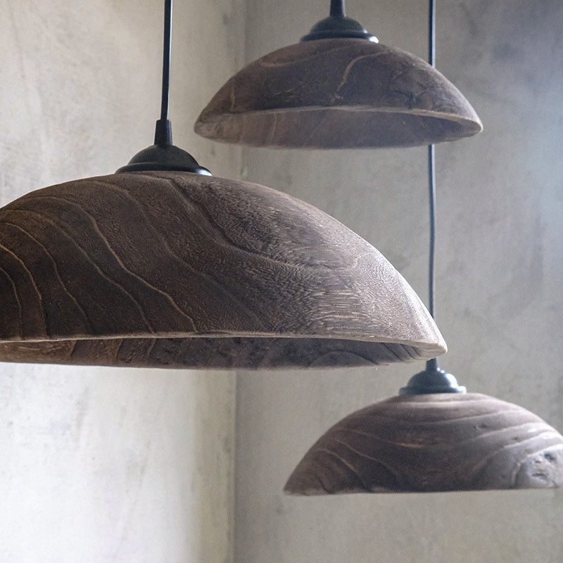 Suspension LED Moderne en Bois Naturel Pour Ambiance Chaleureuse
