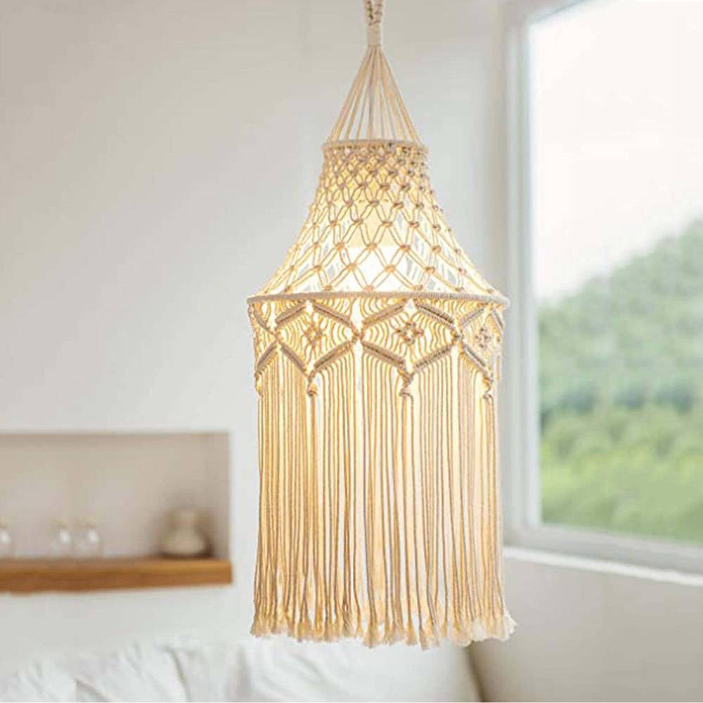 Cotton Rope Pendant Light For Cozy Living Spaces