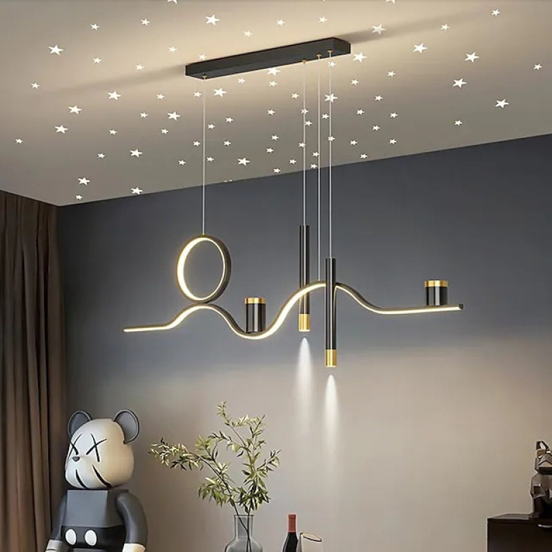 Starry Night Linear Pendant Light for Warm Ambience