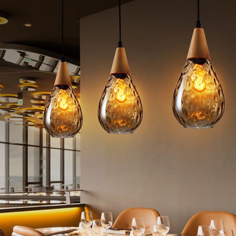 Lustre Pendentif Goutte Élégant pour Éclairage Apaisant