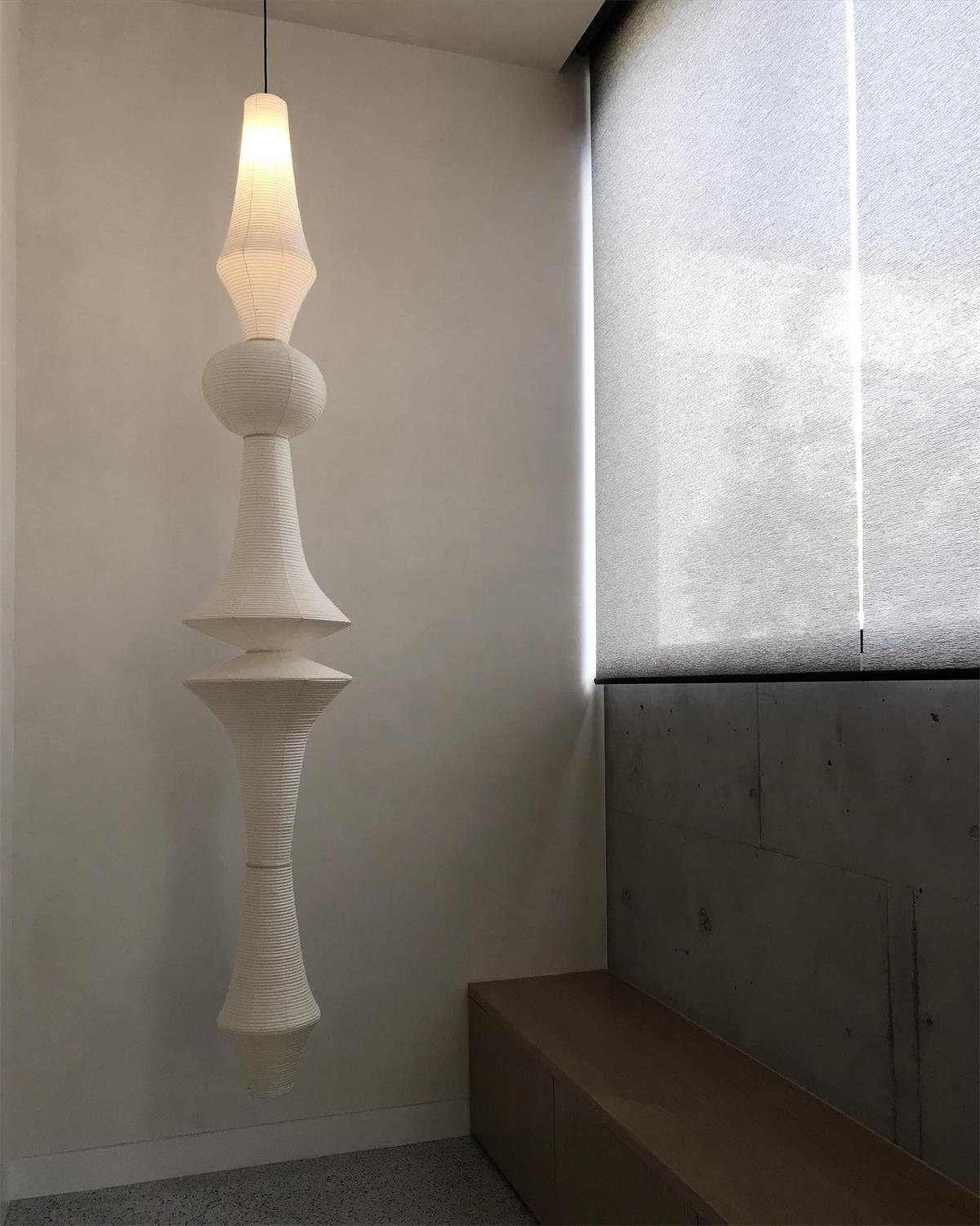 Sculptural Mulberry Paper Pendant Lamp For Ambient Lighting