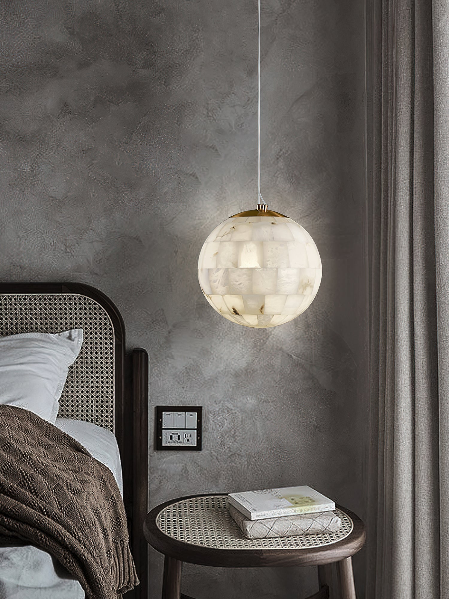 Alabaster Pendant Light With Soft Glow