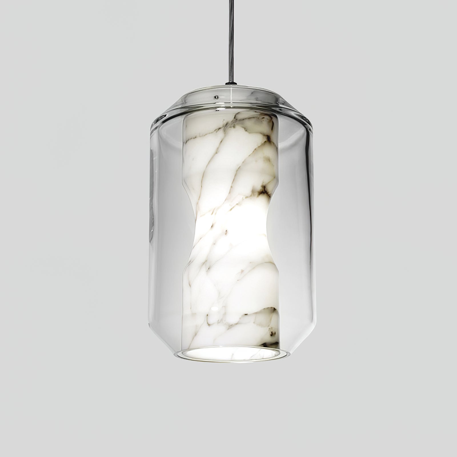 Alabaster Glass Pendant Light With Warm Glow