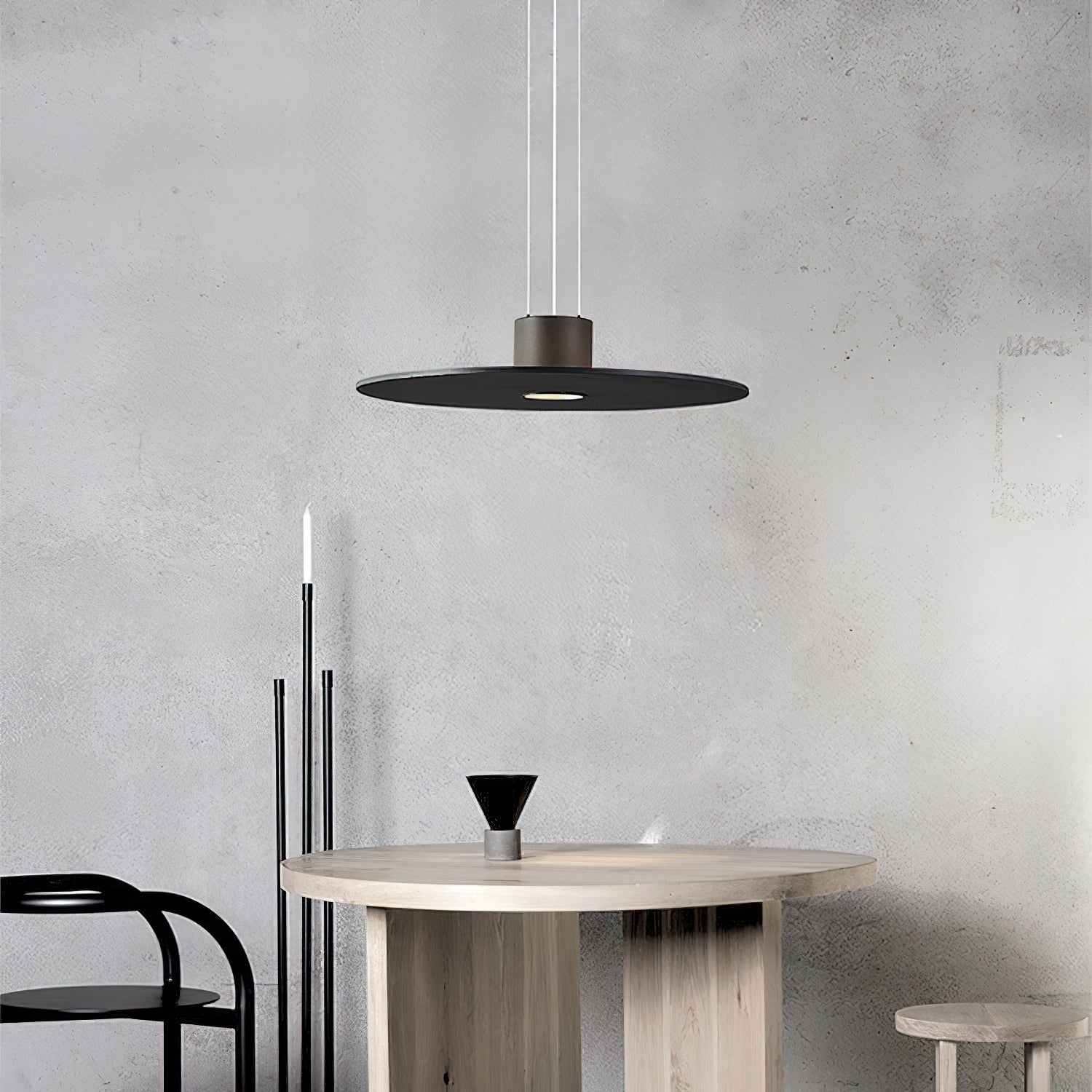 Premium Black Modern Pendant Lamp With Integrated LED