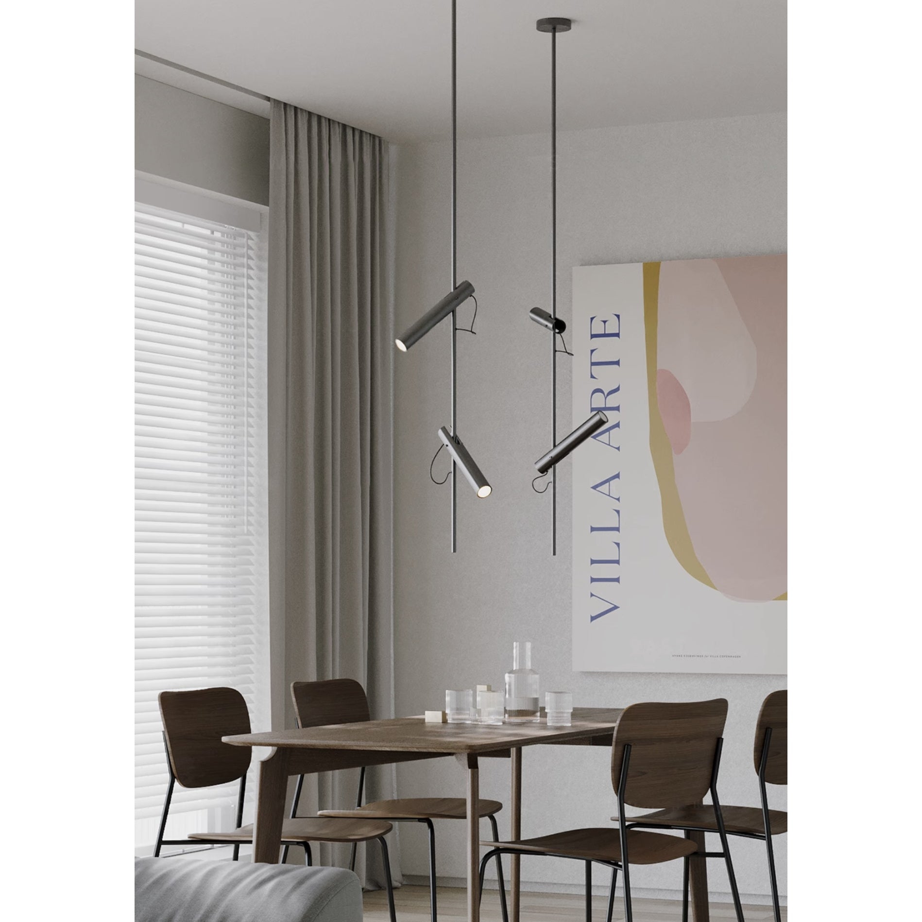 Sleek Line Metal Pendant Lamp For Modern Interiors