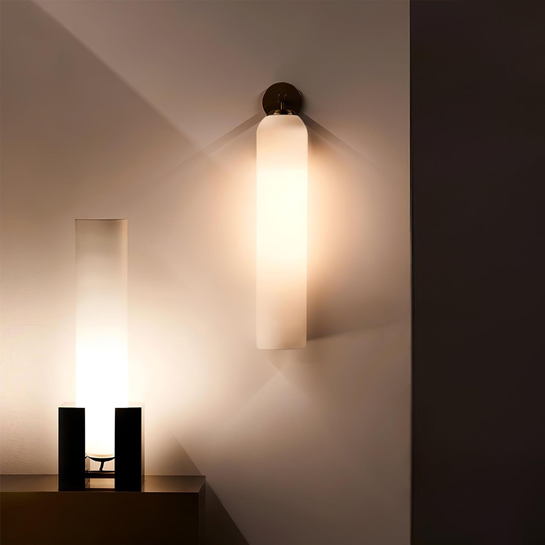 Timeless Cylindrical Glass Indoor Wall Lamp