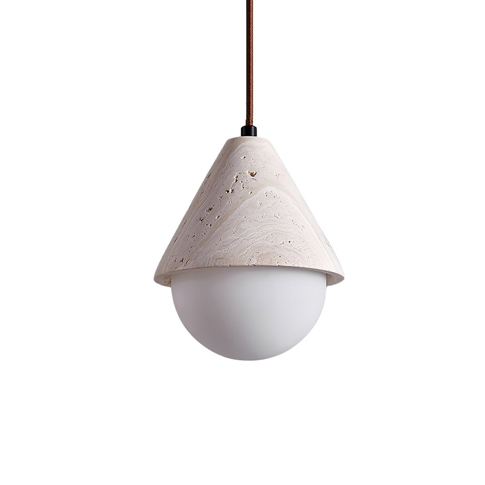 Travertine Cone Pendant Light For Ambient Indoor Lighting