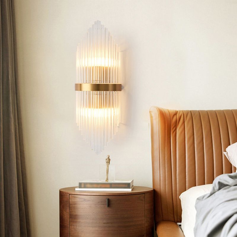 Crystal Gold Bedside Wall Lamp For Bedroom