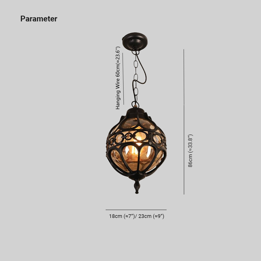 Suspension Sphère Vintage Loft Éclairage Rustique Pour Salle À Manger