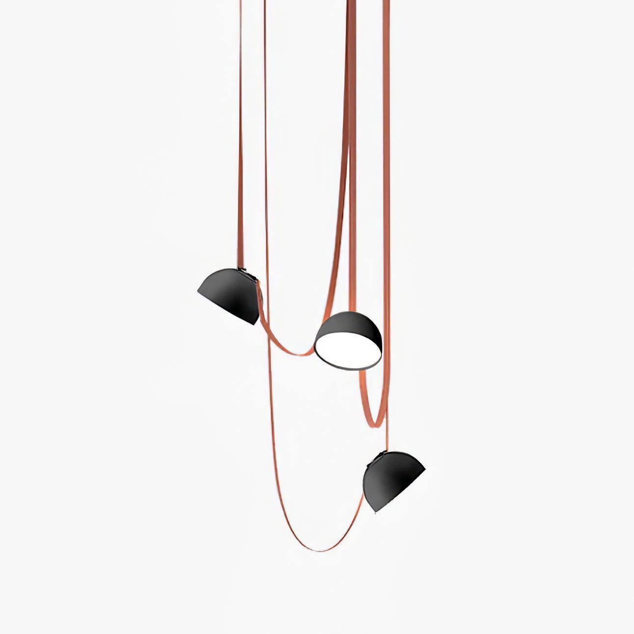 Suspension En Cuir Moderne Minimaliste Pour Éclairage Raffiné