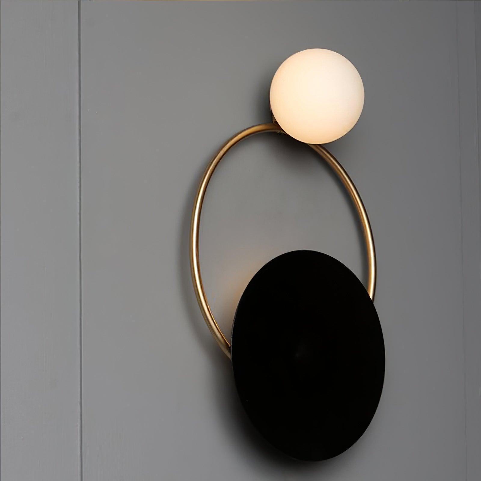 Aurora Gold And Black Triple Ring LED Wall Light