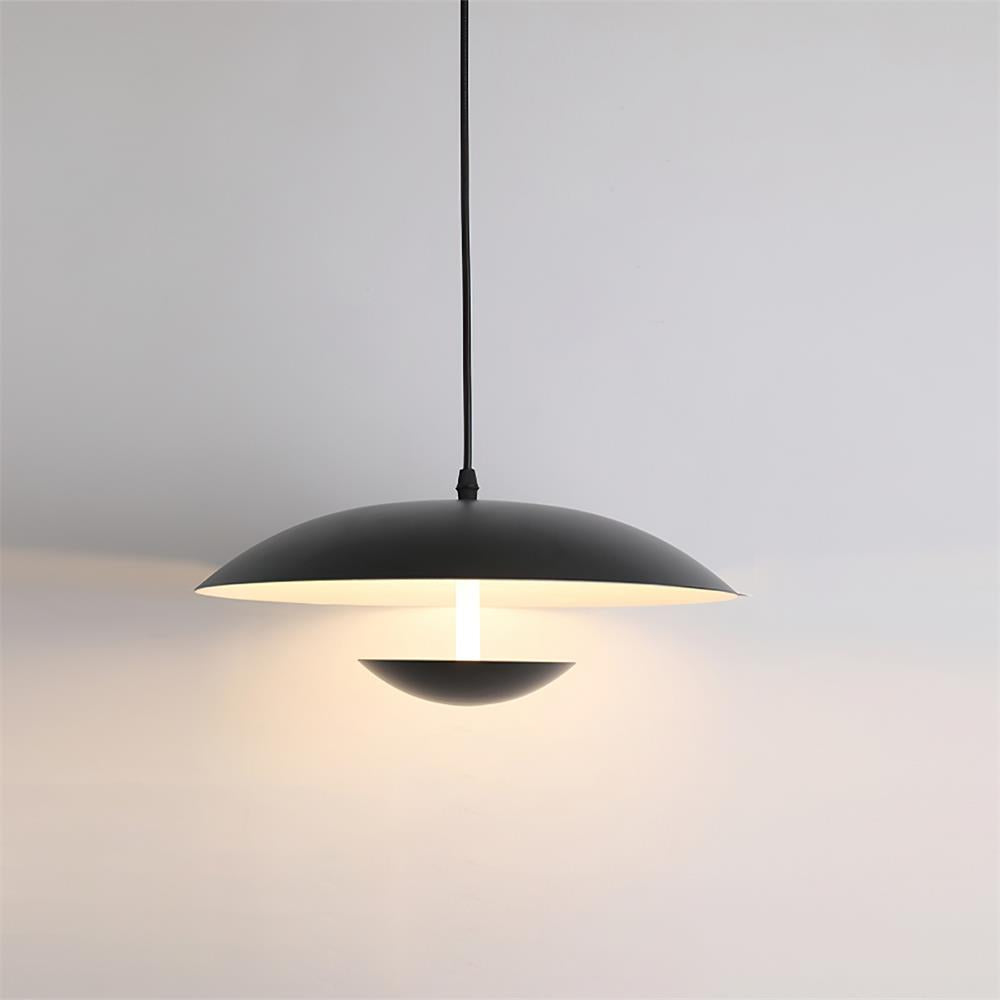 Minimalist Black Pendant Light With Integrated LED