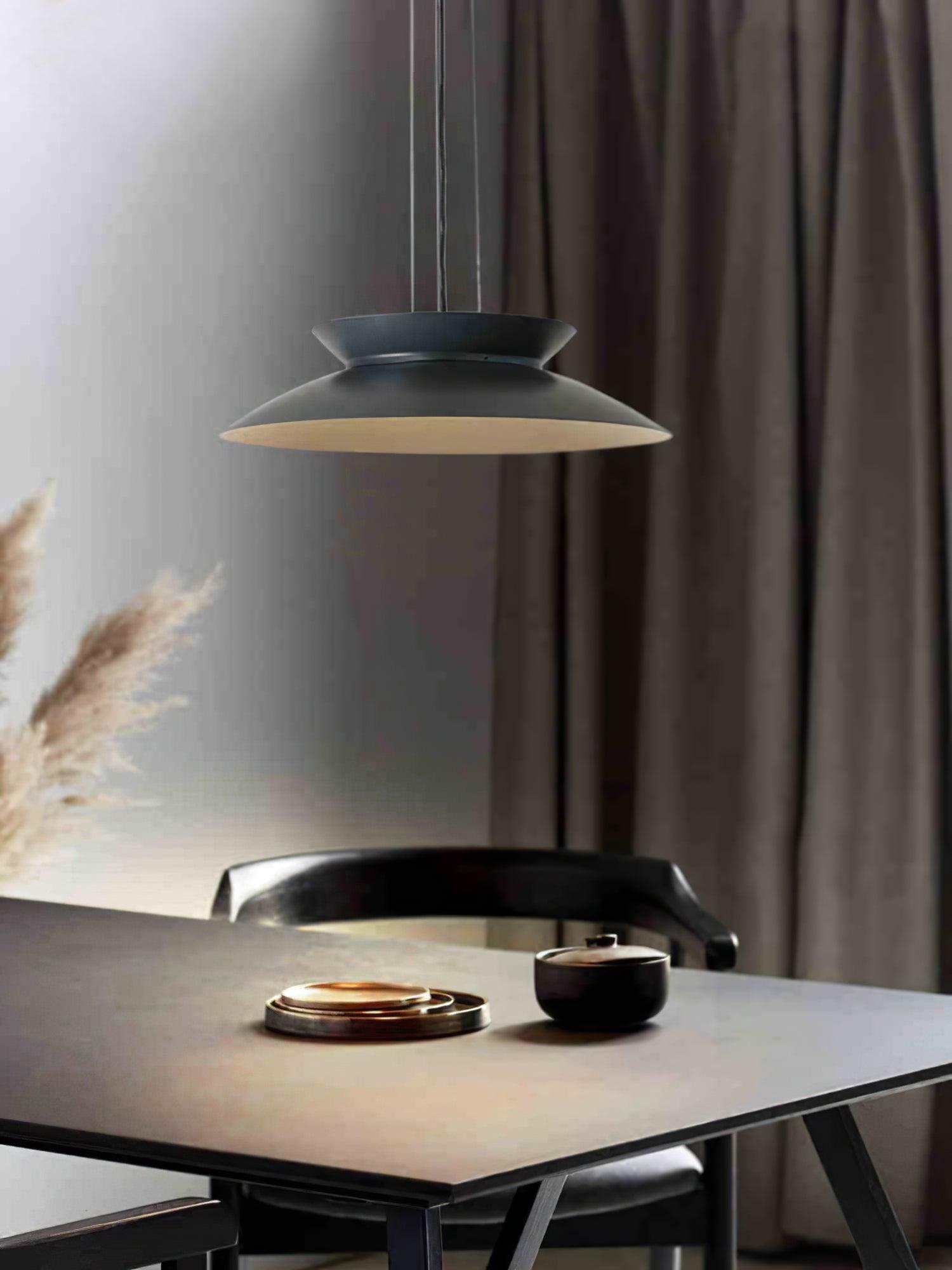 Metal Pendant Light With Adjustable LED Color Temperature