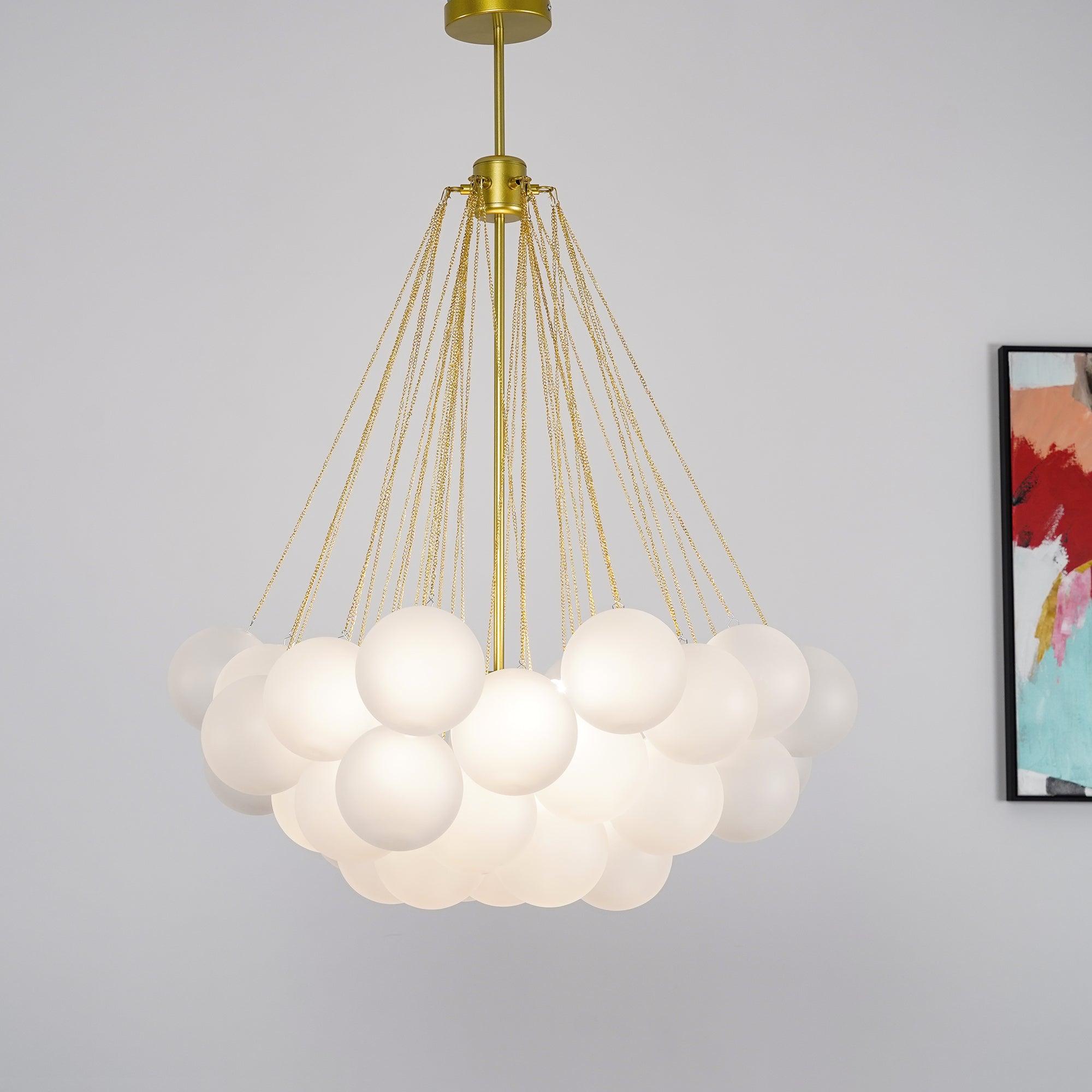 Pendant Light With Frosted Glass Orbs For Warm Ambient Glow