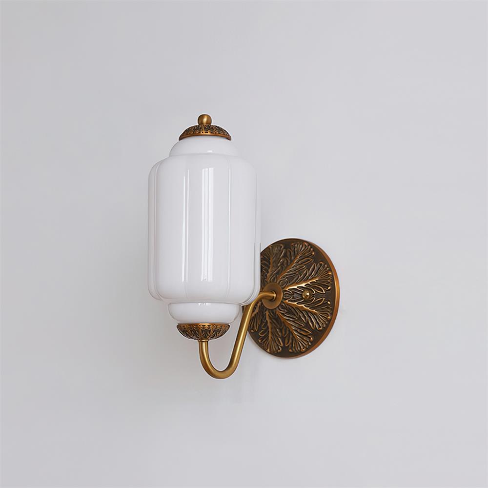 Timeless Pink Glass Wall Sconce With Brass Frame