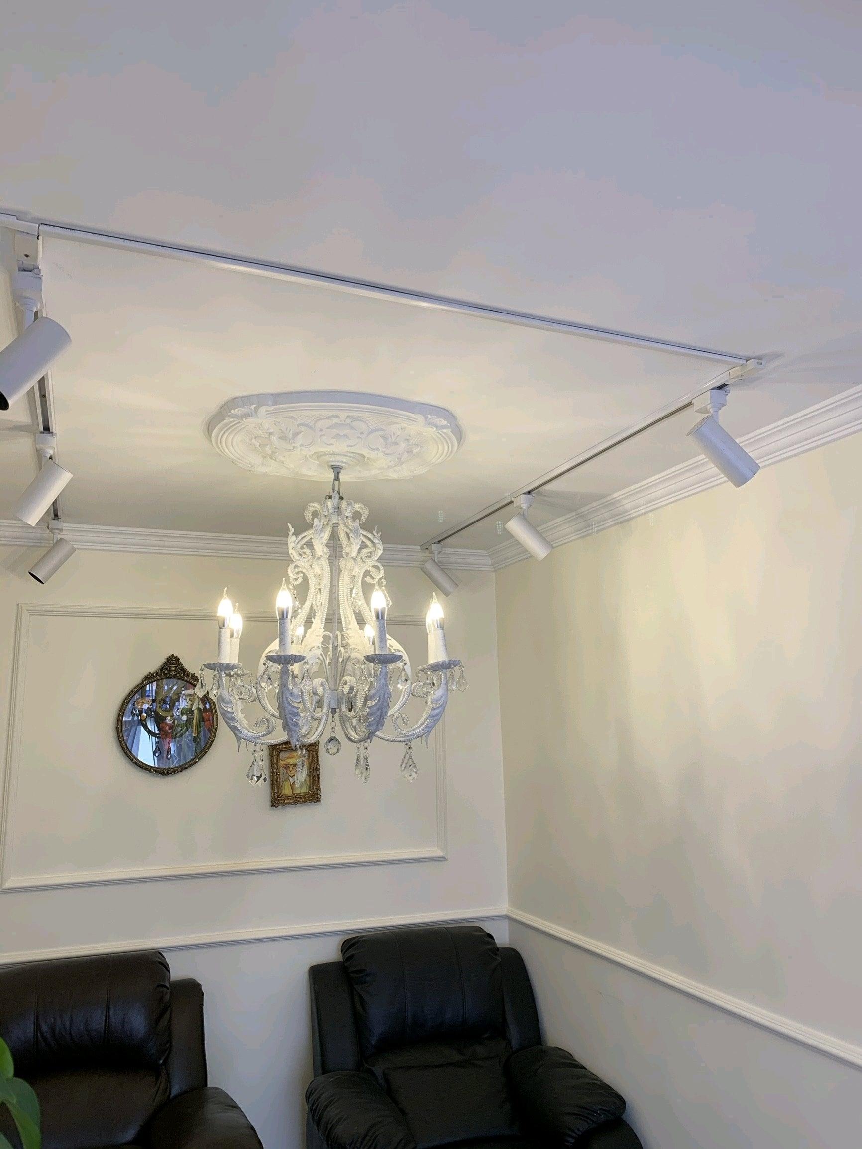 Crystal Bead Pendant Chandelier With Candle Holder