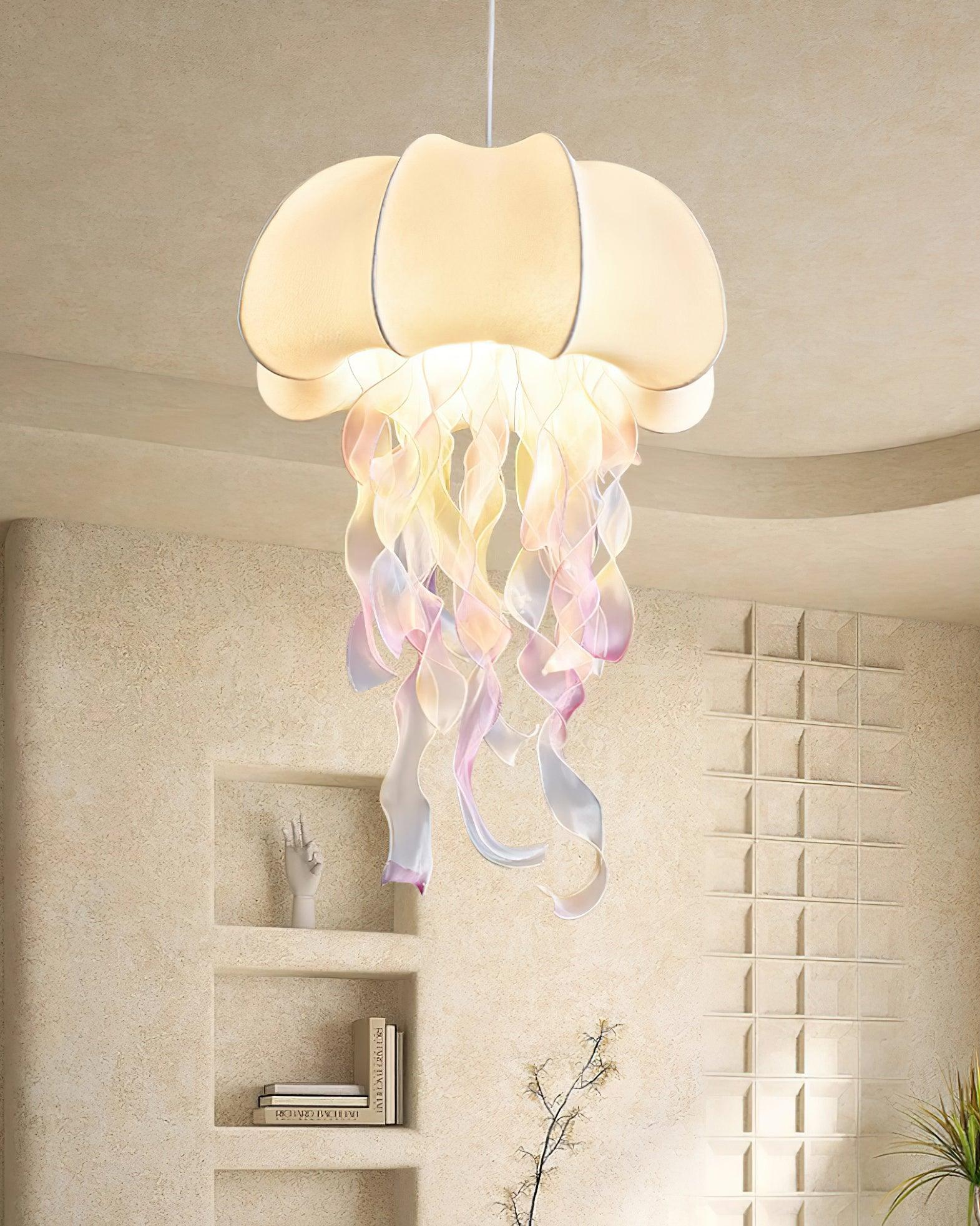 Jellyfish Pendant Lamp With Iridescent Glow