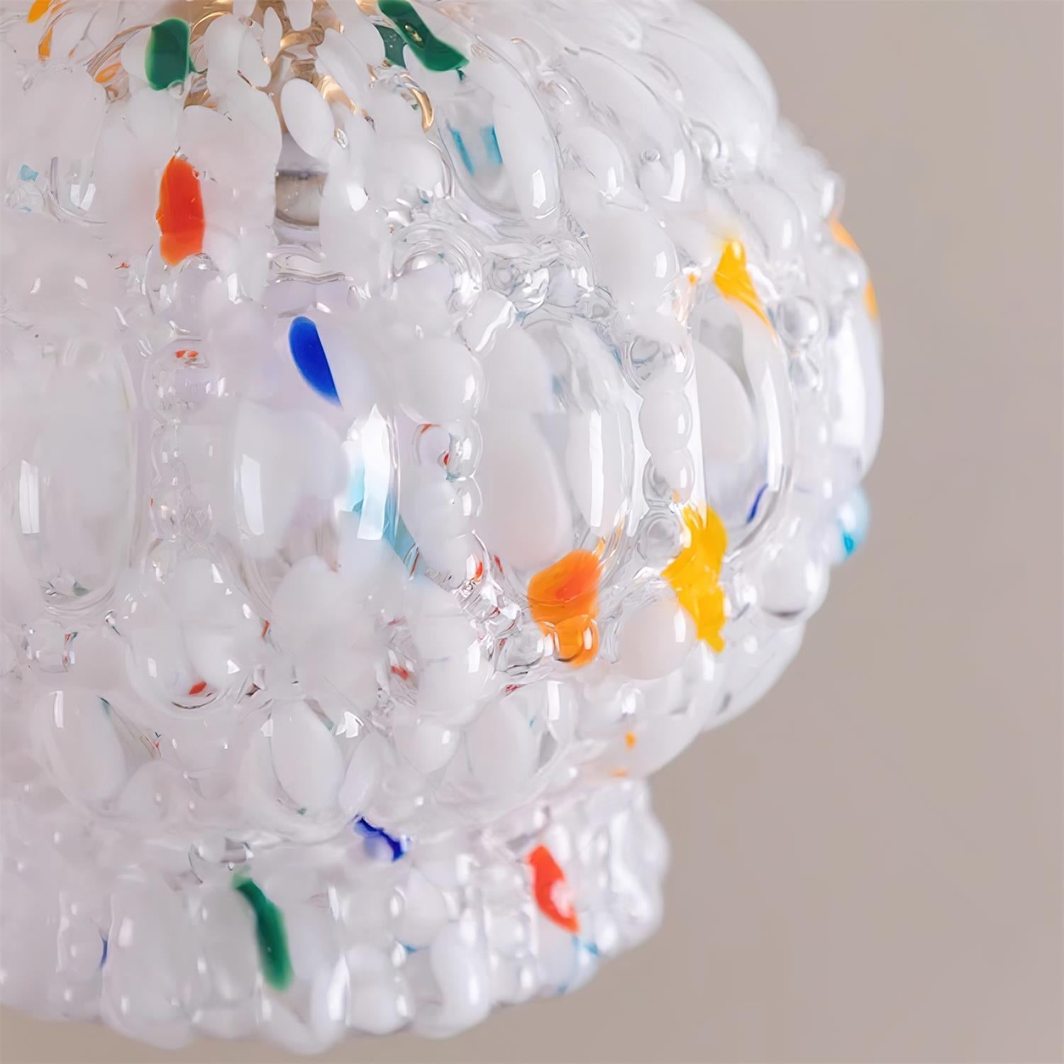 Textured Glass Pendant Lamp With Warm Ambience