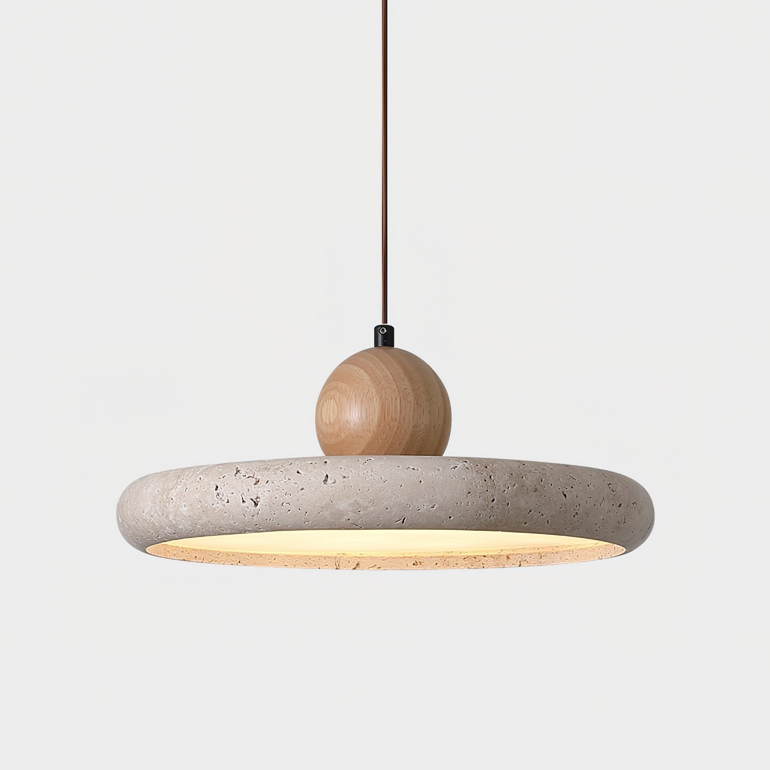 Lydia Travertine Pendant Light With Integrated LED