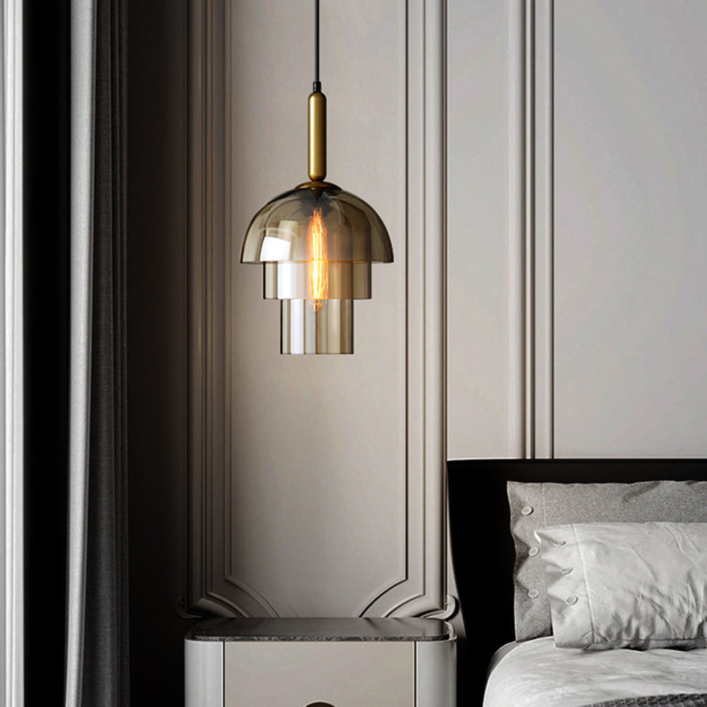 Modern Metal Glass Pendant Light For Living Room Ambiance