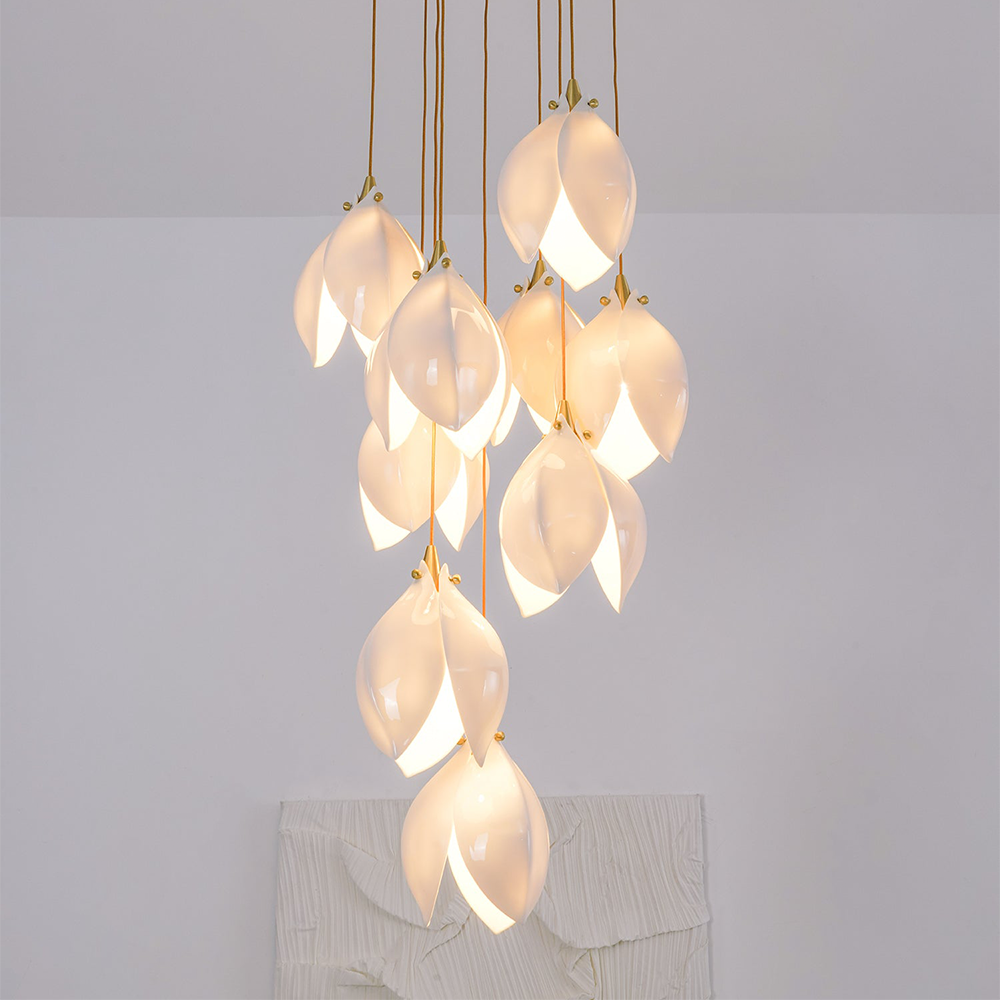 Modern Metal Ceramic Pendant Light For Living Room Ambience