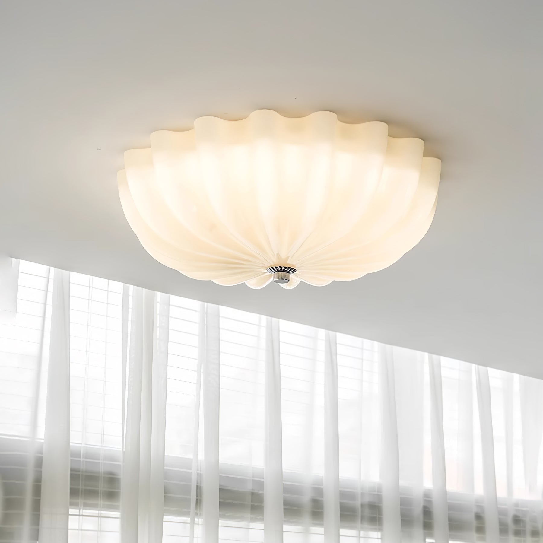 Murano Style Blown Glass Flush Ceiling Light