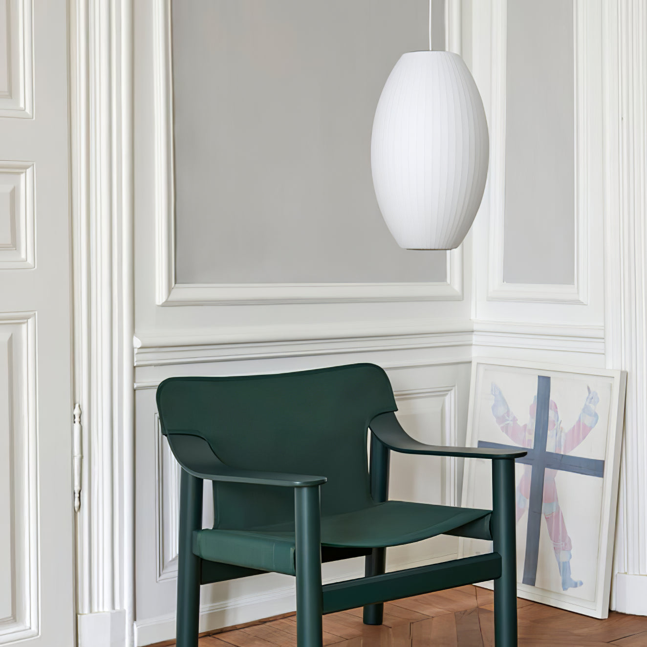 Bubble Pendant Light With Geometric Wireframe Glow