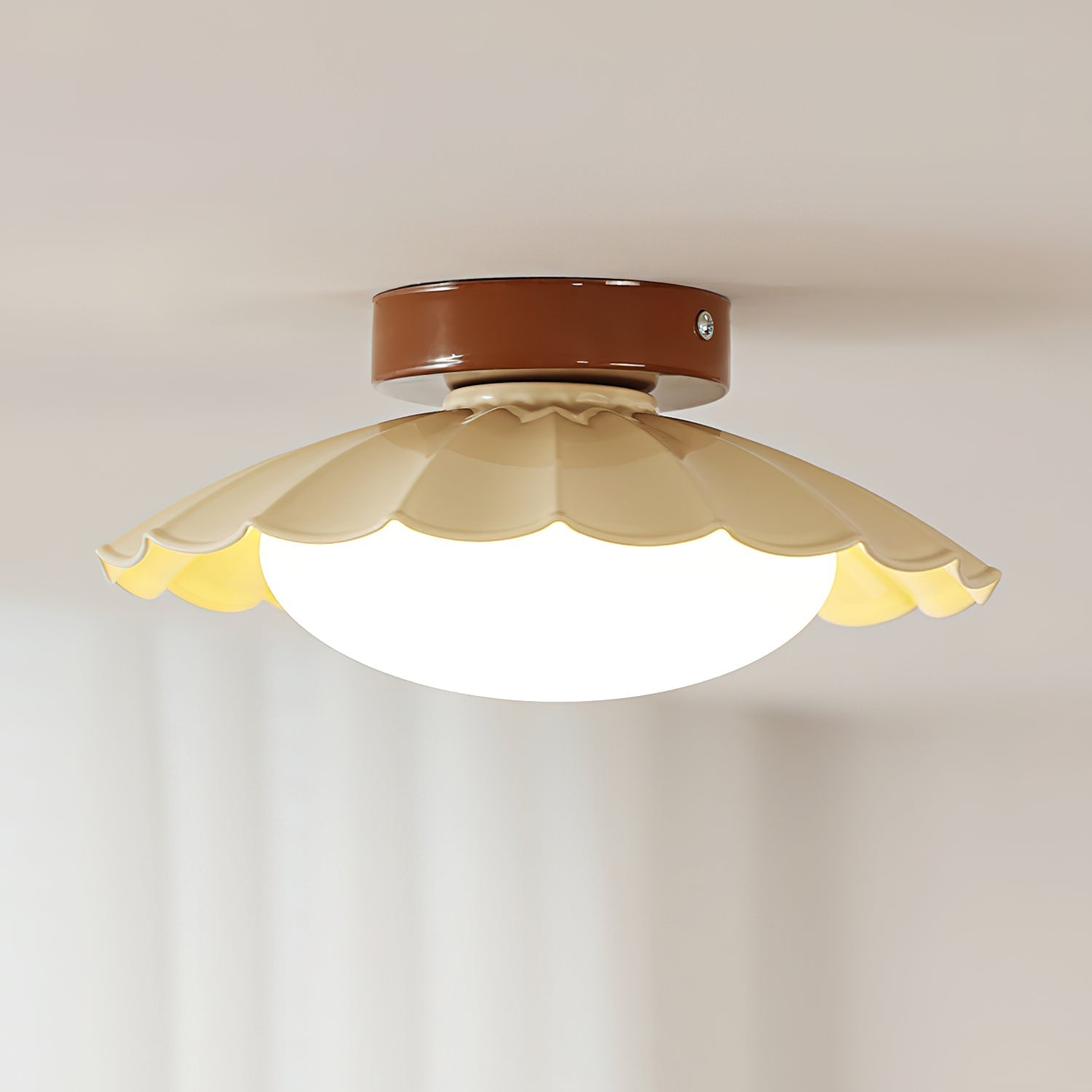 Nimbus Cloud Ceiling Light In Gloss Caramel Or Rich Dark Wood