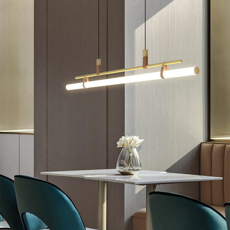 Modern Linear Pendant Light Black Gold For Living Spaces