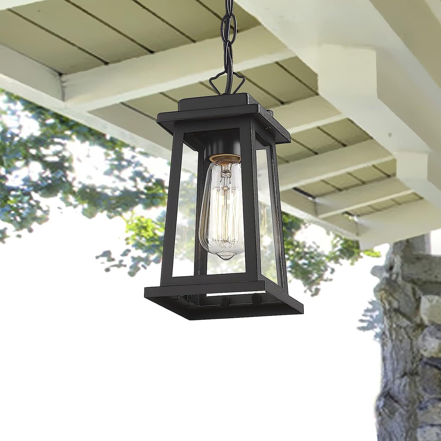 Vintage Style Hanging Lantern For Outdoors With Warm Glow