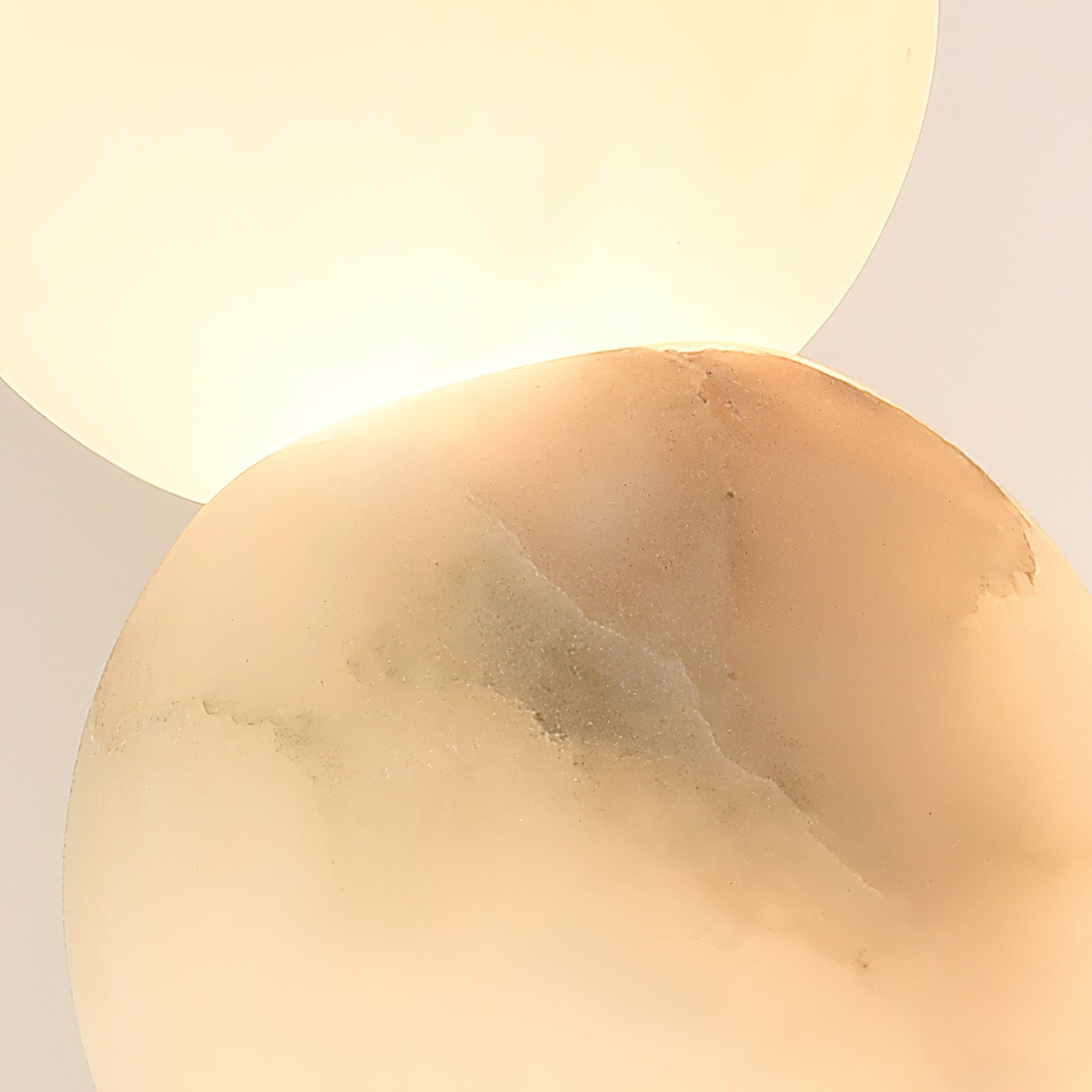 Alabaster Pendant Light With Brass Stem For Warm Ambient Lighting