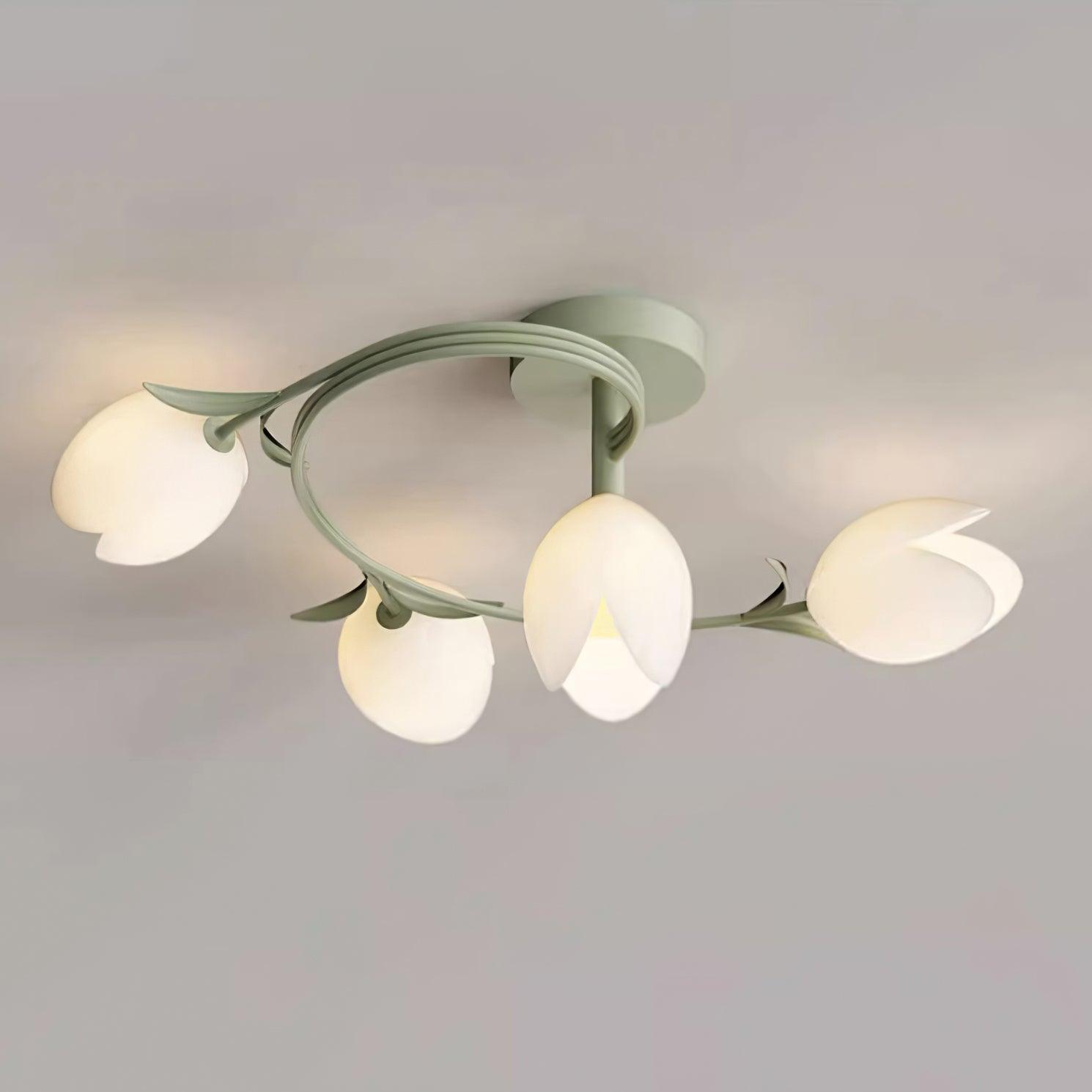 Six Head Tulip Ceiling Light Fitting