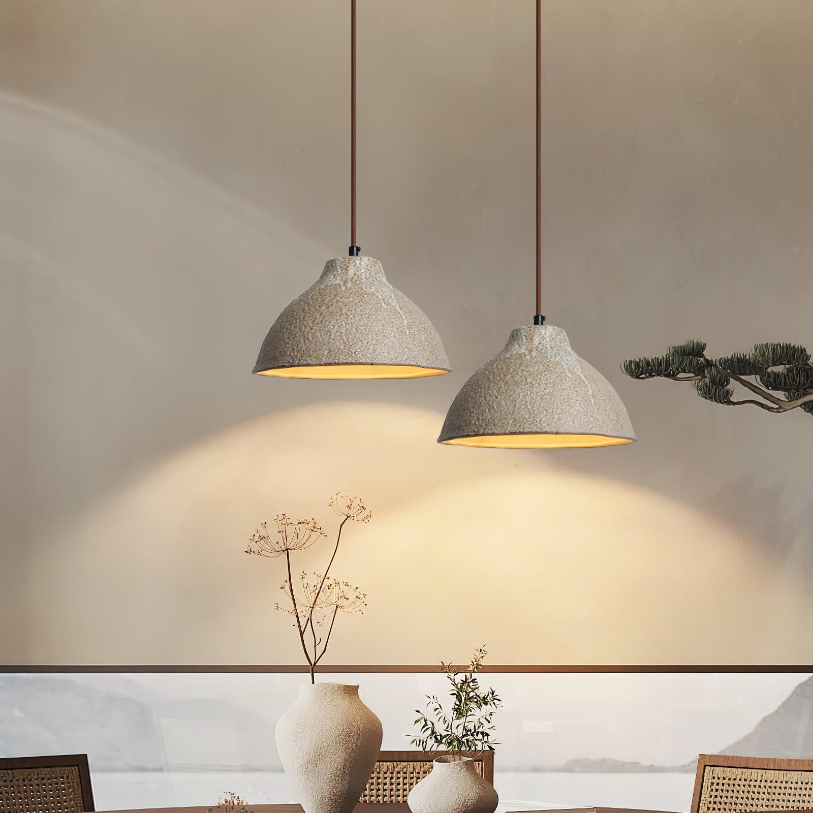 Maple Textured Ceramic Pendant Light With Earthy Charm