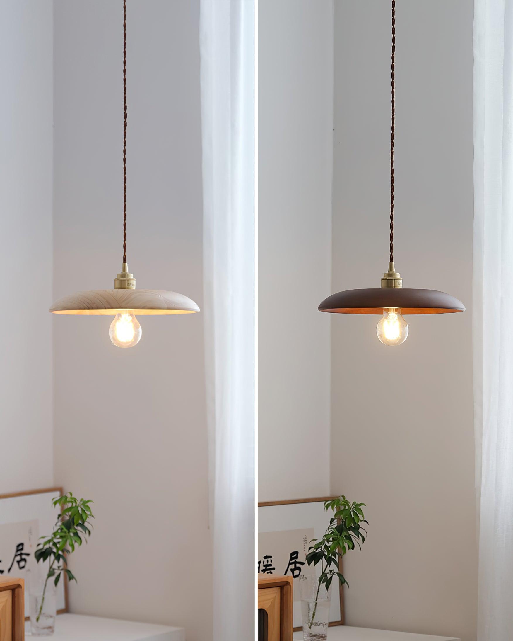 Vintage Wood Pendant Lamp For Warm Ambience