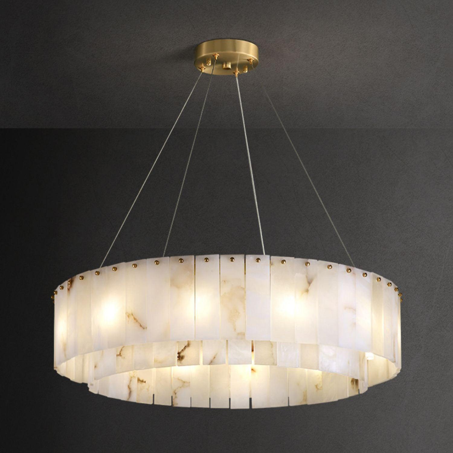Alabaster Pendant Light With Warm Ambient Glow