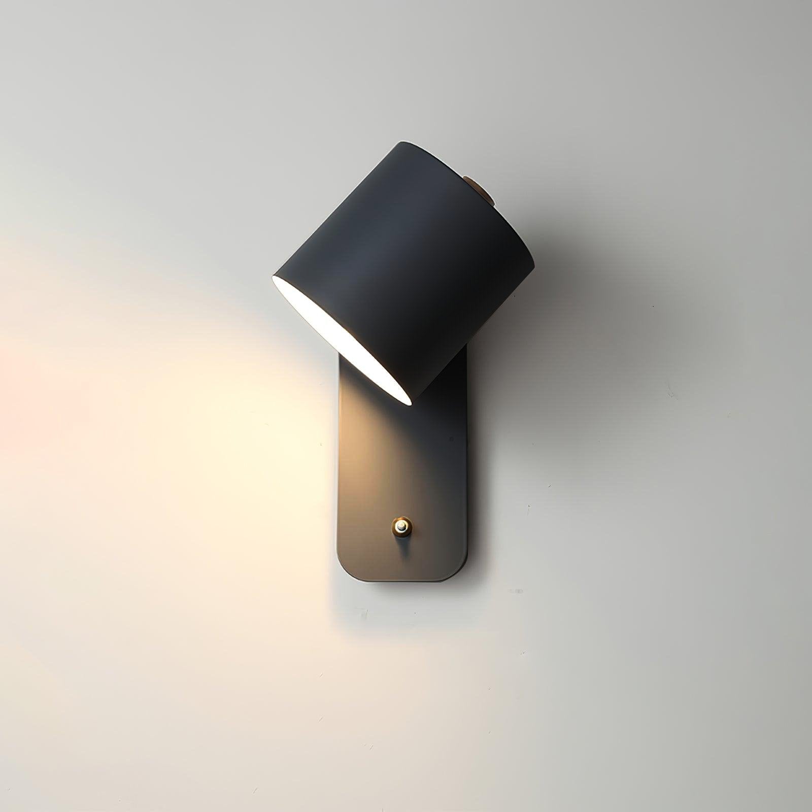 Bedside Adjustable Wall Lamp With Rotatable Cylinder Head