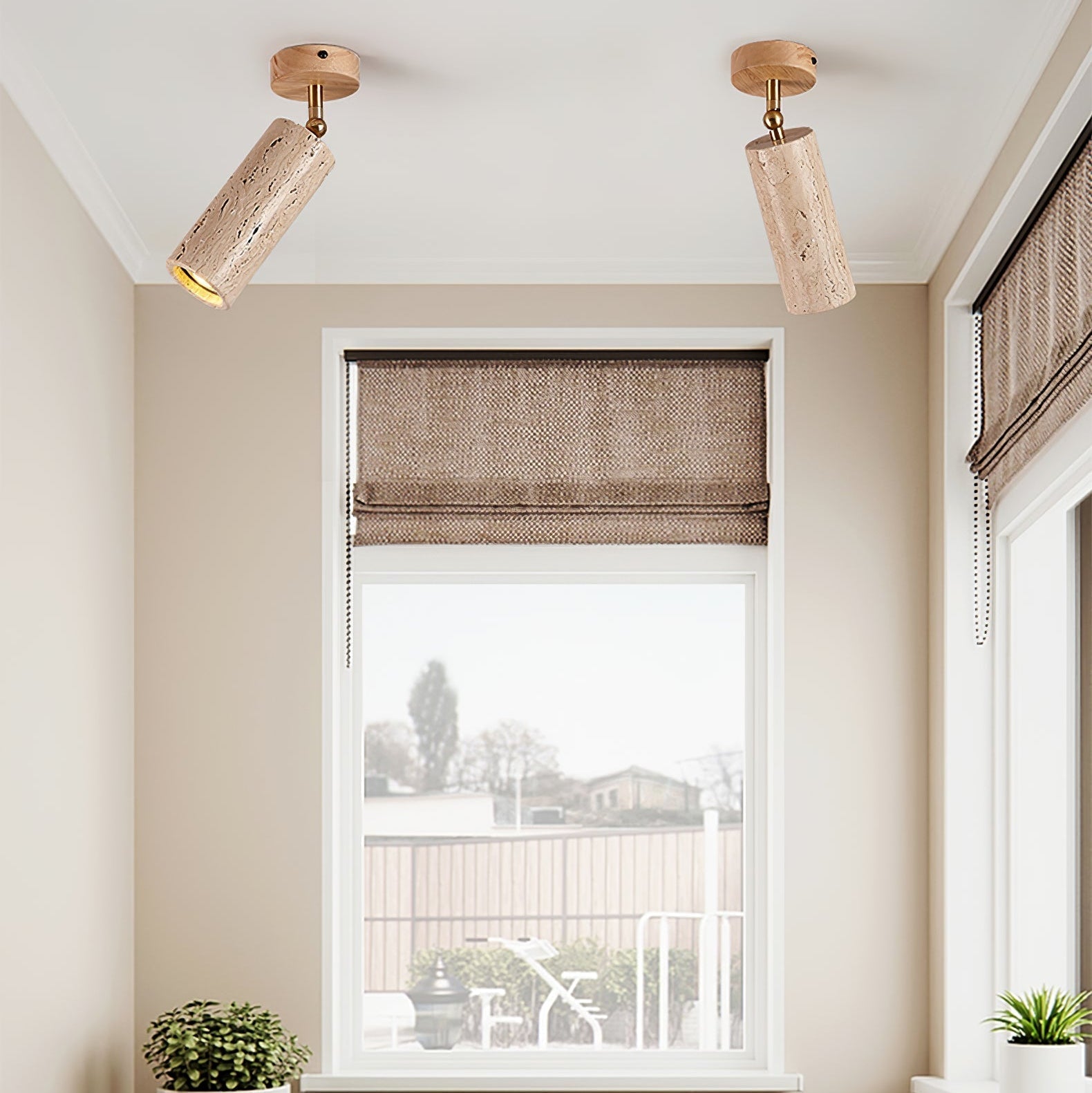 Yellow Travertine Pendant Light For Warm Ambience