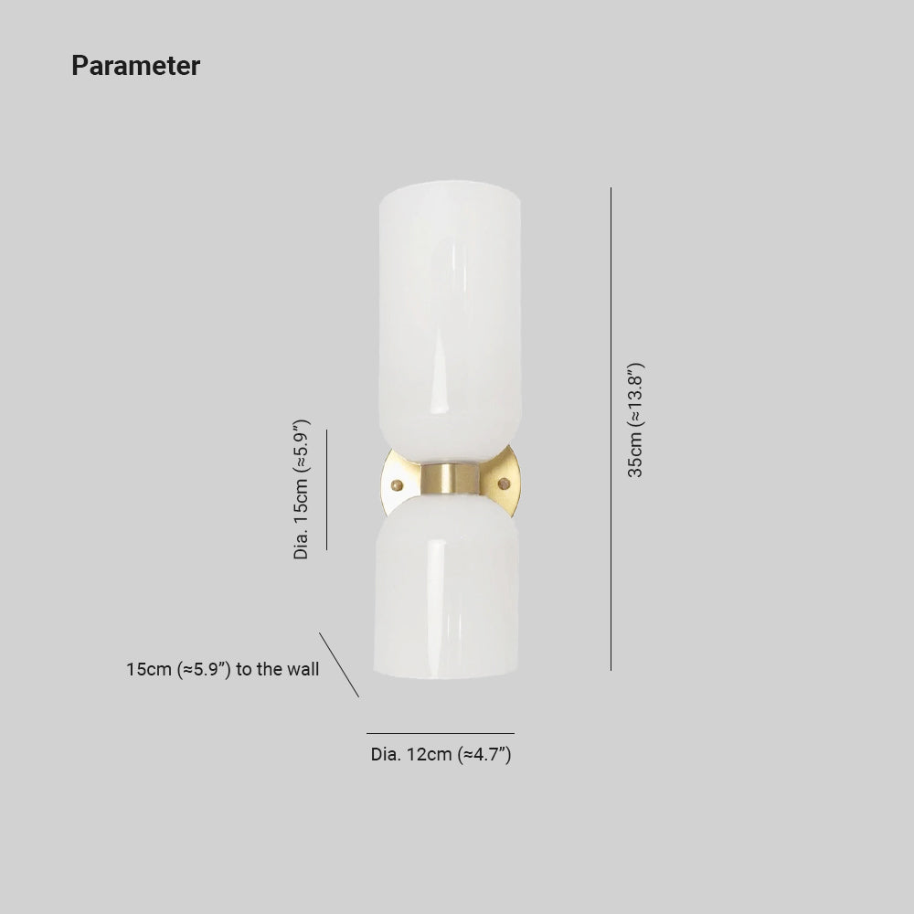 Arisha Dual Head LED Wall Lamp White Chrome For Bedroom No Assembly
