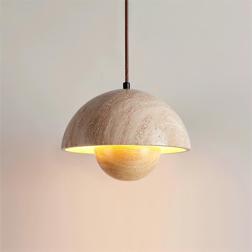 Ritta Travertine Pendant Light For Warm Ambience