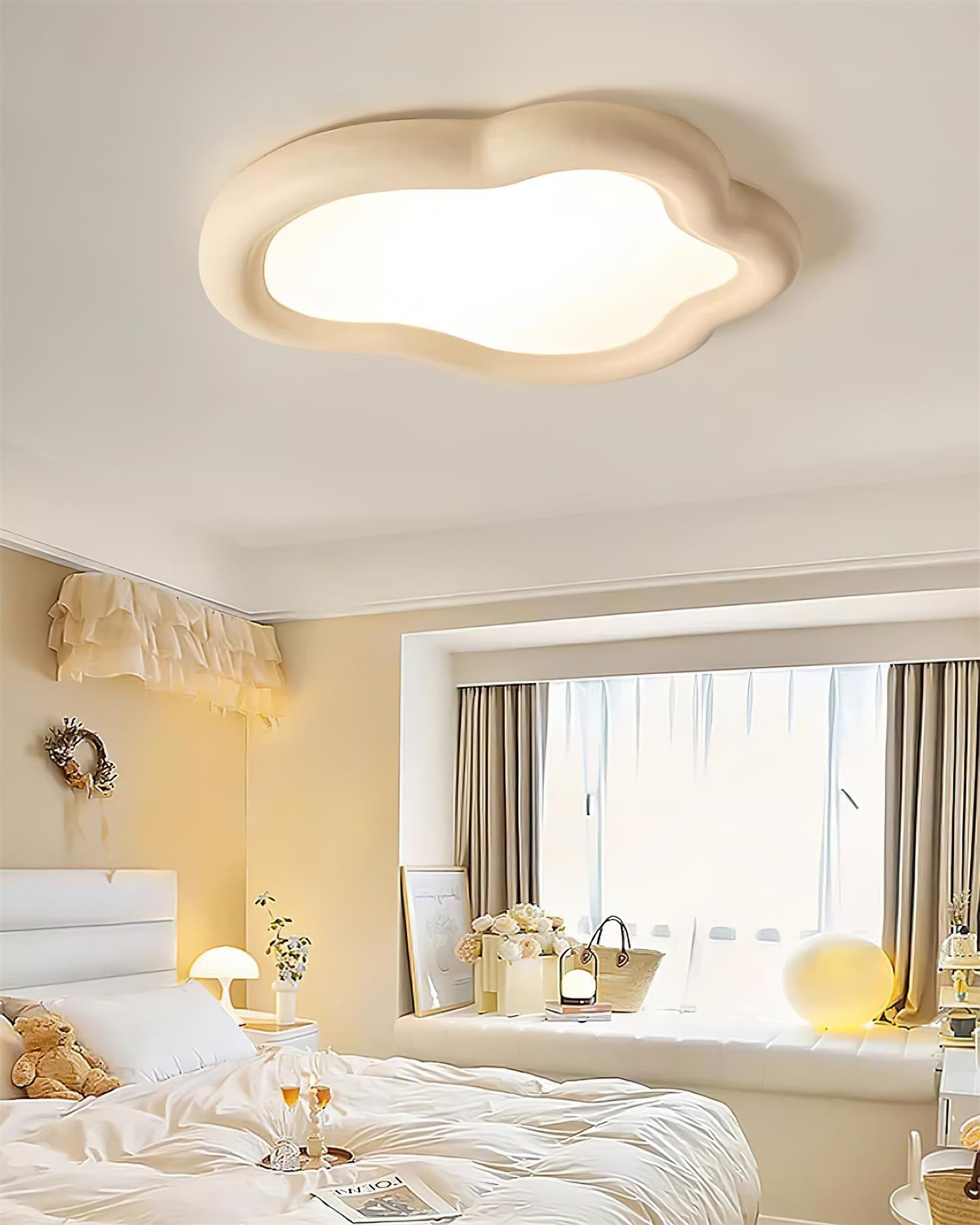 Resin Cloud Ceiling Light With Integrated LED Warm White