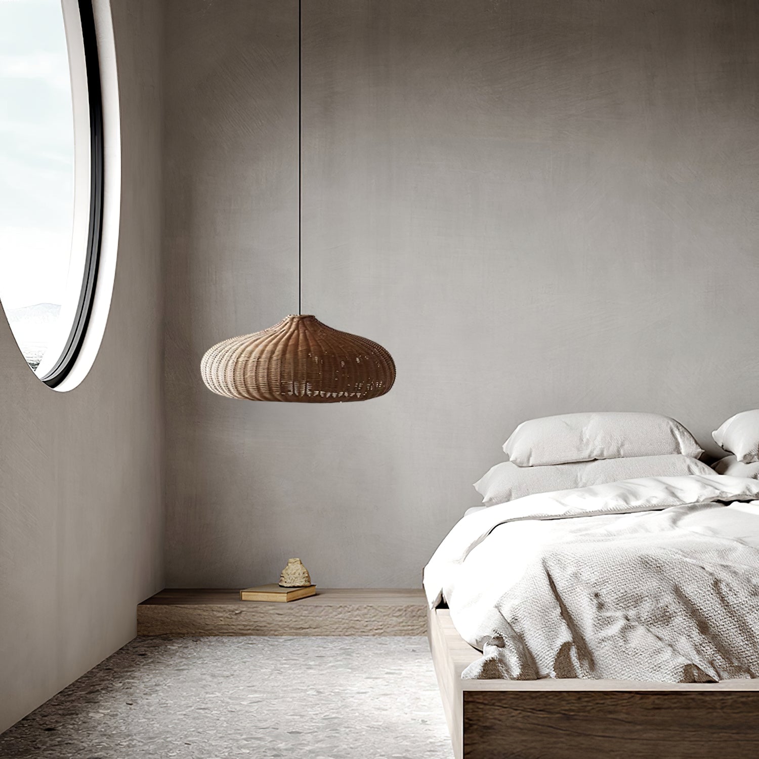 Rattan Pendant Lamp With Soft Warm Glow