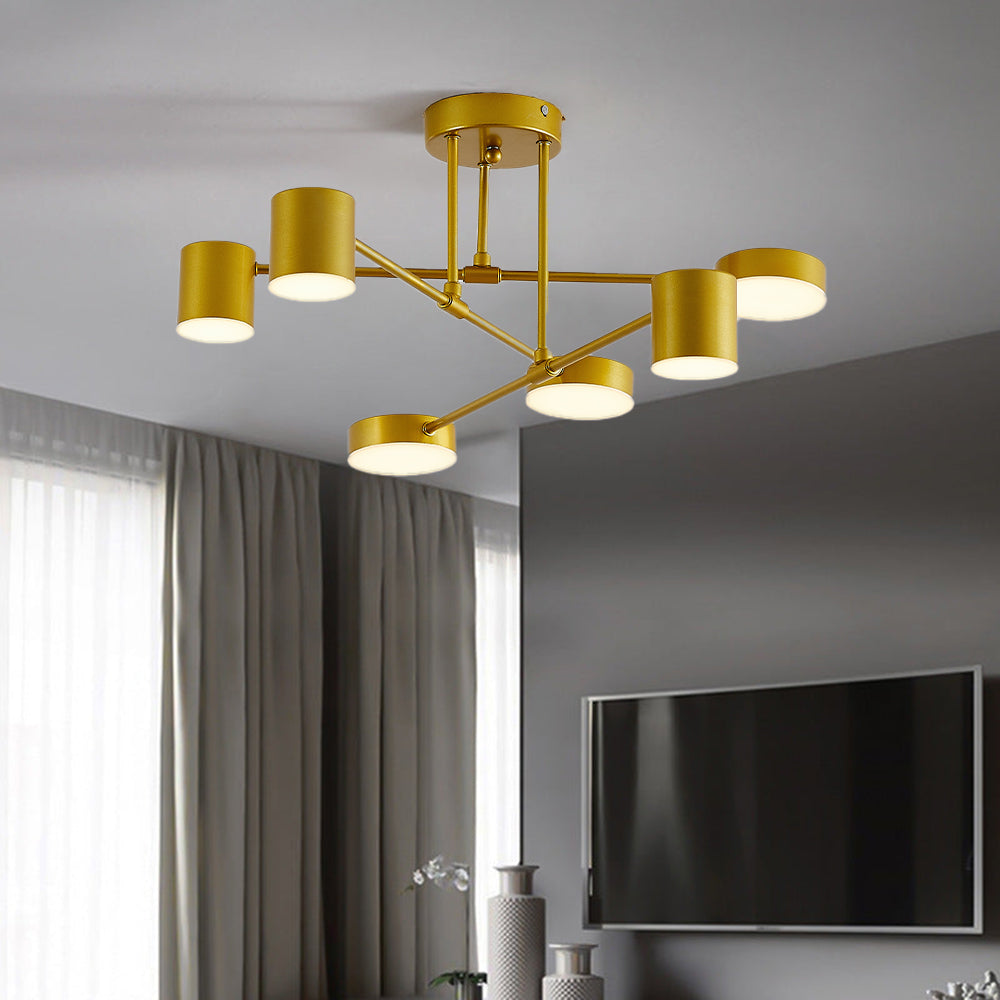 Six Head LED Flush Ceiling Light With Three Colour Temperatures