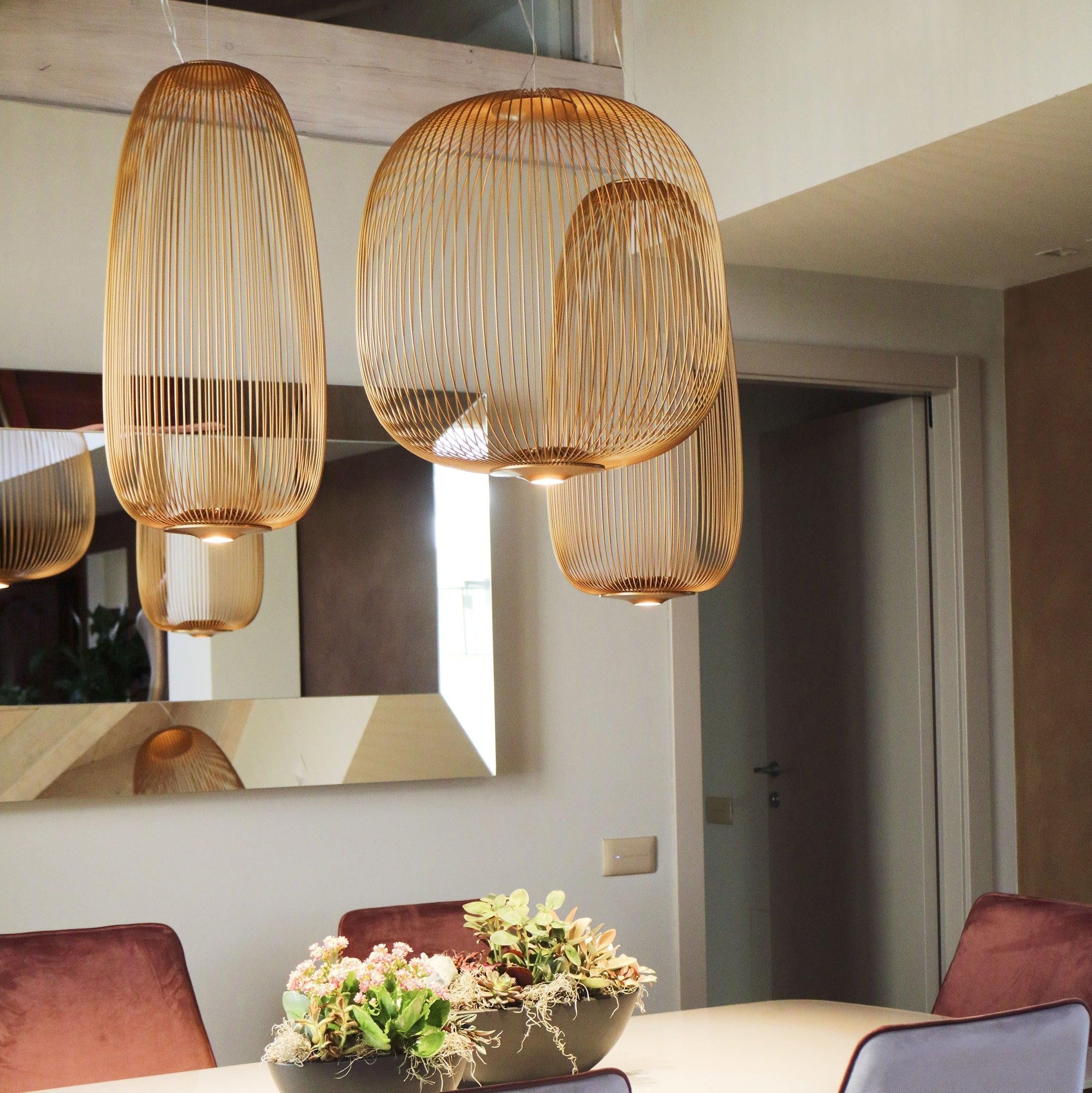 Aero Spokes Cage Pendant Light With Integrated LED