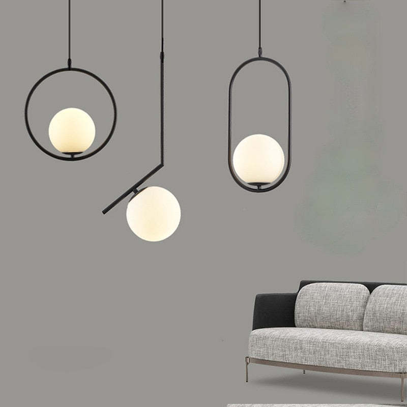 Arisha Glass And Metal Globe Pendant Light For Ambience