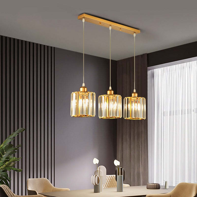 Modern Glass Cylinder Pendant Light For Ambient Glow