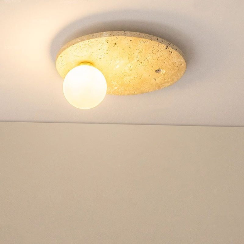 Globe Glass Metal Modern Flush Mount Ceiling Light for Living Room